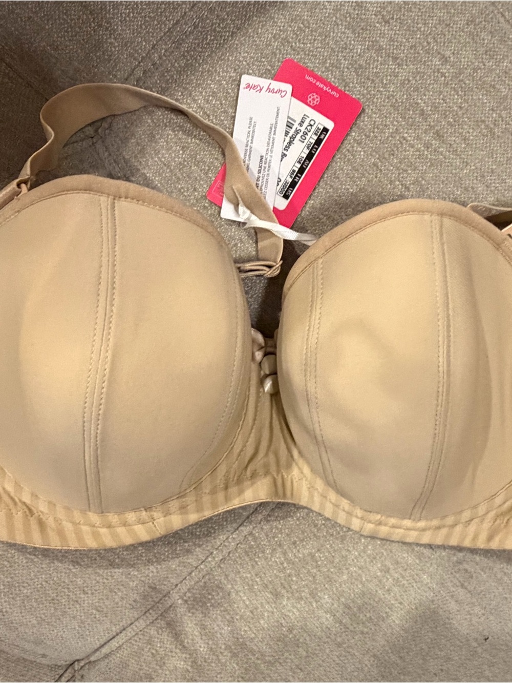 Convertible Strapless Bra - Beige (Biscotti) 32E / 32DDD